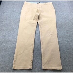 Kiel James Patrick Whaley Preppy Pants Mens 34x32 Khaki Tan Chino Straight Leg